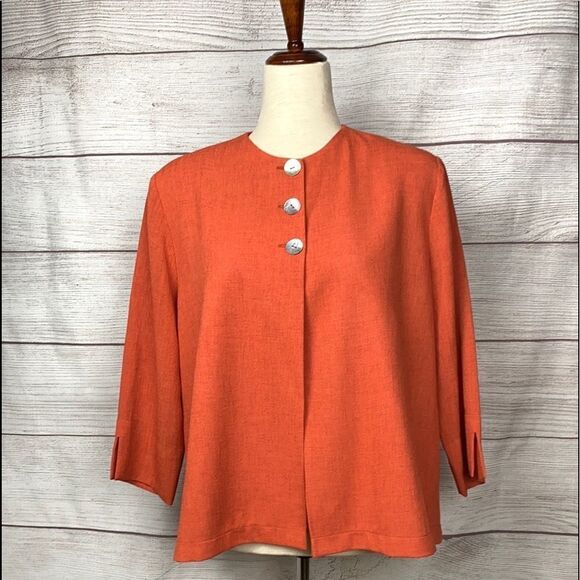 NWT EMMELLE Terracotta Blouse Lightweight Jacket Top - Picture 2 of 15